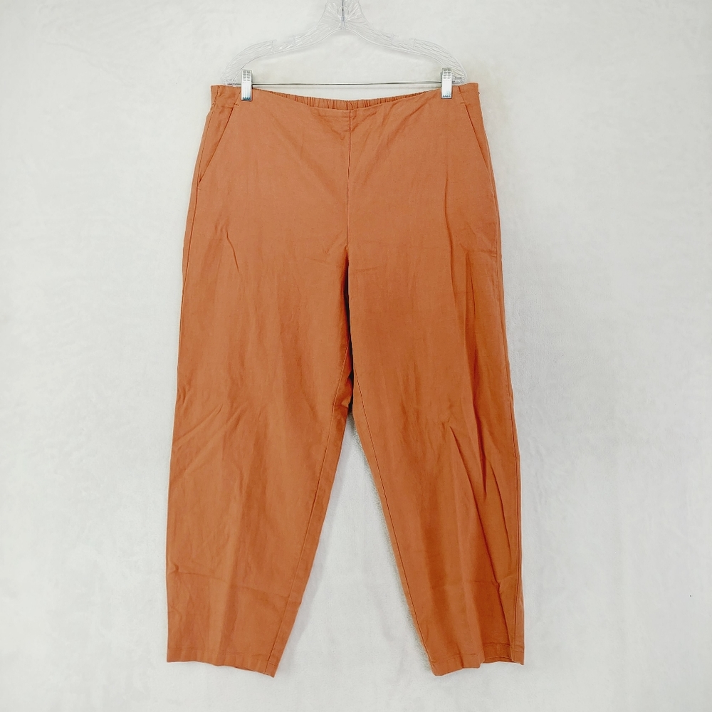 Eileen Fisher Orange Side Slash Pockets lantern pants
